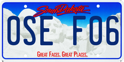 SD license plate 0SEF06