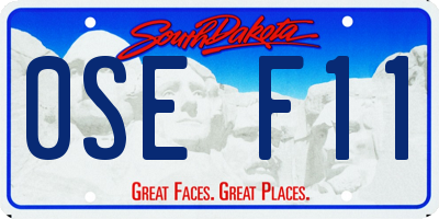 SD license plate 0SEF11