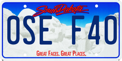 SD license plate 0SEF40