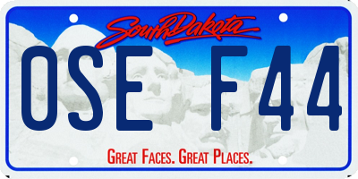 SD license plate 0SEF44