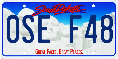 SD license plate 0SEF48