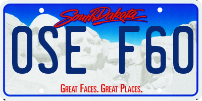 SD license plate 0SEF60