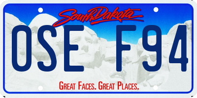 SD license plate 0SEF94