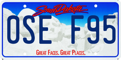 SD license plate 0SEF95
