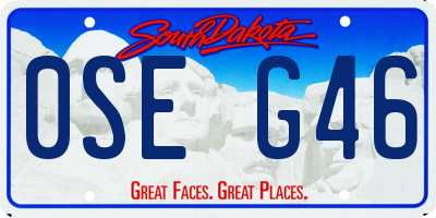 SD license plate 0SEG46