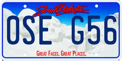 SD license plate 0SEG56