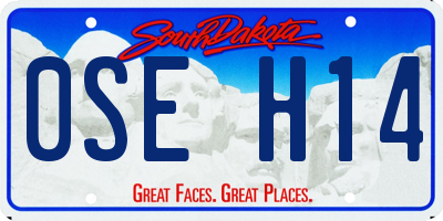 SD license plate 0SEH14