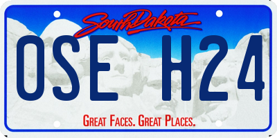 SD license plate 0SEH24