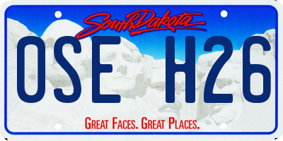 SD license plate 0SEH26