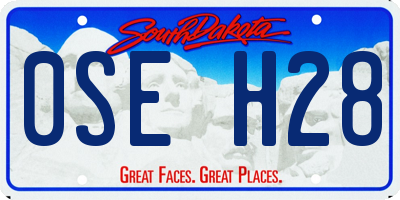 SD license plate 0SEH28