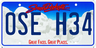 SD license plate 0SEH34