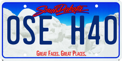 SD license plate 0SEH40