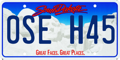 SD license plate 0SEH45