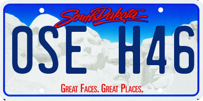 SD license plate 0SEH46