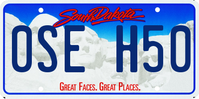 SD license plate 0SEH50