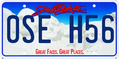 SD license plate 0SEH56