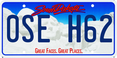 SD license plate 0SEH62
