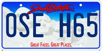 SD license plate 0SEH65