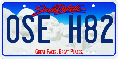 SD license plate 0SEH82
