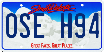SD license plate 0SEH94