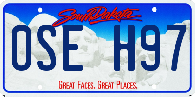 SD license plate 0SEH97