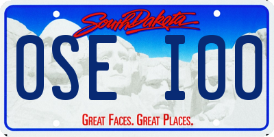 SD license plate 0SEI00