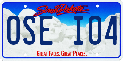 SD license plate 0SEI04