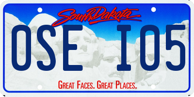SD license plate 0SEI05