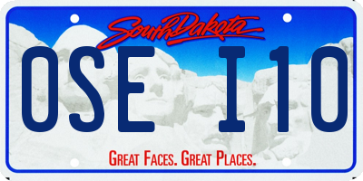 SD license plate 0SEI10