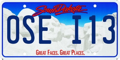 SD license plate 0SEI13