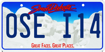 SD license plate 0SEI14