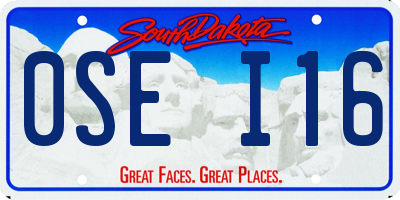 SD license plate 0SEI16