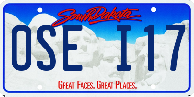 SD license plate 0SEI17