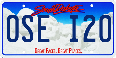 SD license plate 0SEI20