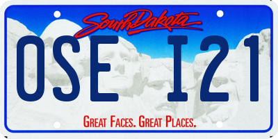 SD license plate 0SEI21