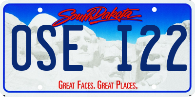 SD license plate 0SEI22