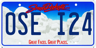 SD license plate 0SEI24