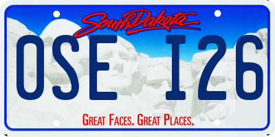 SD license plate 0SEI26