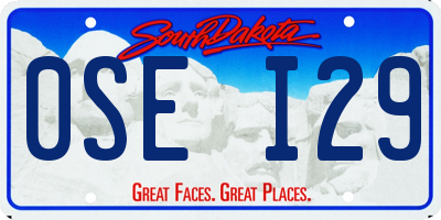 SD license plate 0SEI29