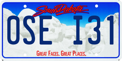 SD license plate 0SEI31