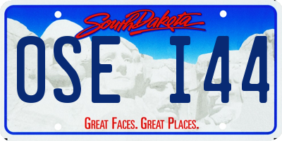 SD license plate 0SEI44