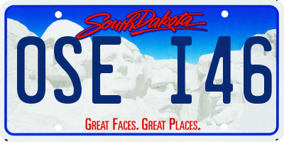 SD license plate 0SEI46