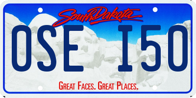 SD license plate 0SEI50