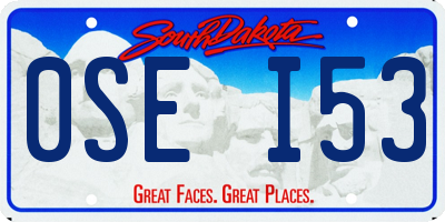SD license plate 0SEI53