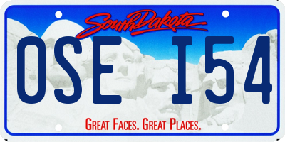 SD license plate 0SEI54