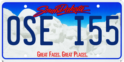SD license plate 0SEI55