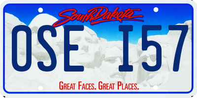 SD license plate 0SEI57