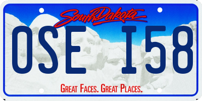 SD license plate 0SEI58