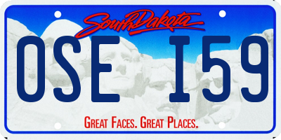 SD license plate 0SEI59