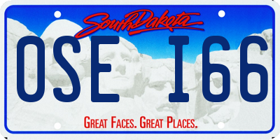 SD license plate 0SEI66